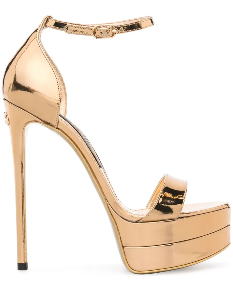 Dolce & Gabbana Keira Sandalen aus Leder 145mm - Gold Gold