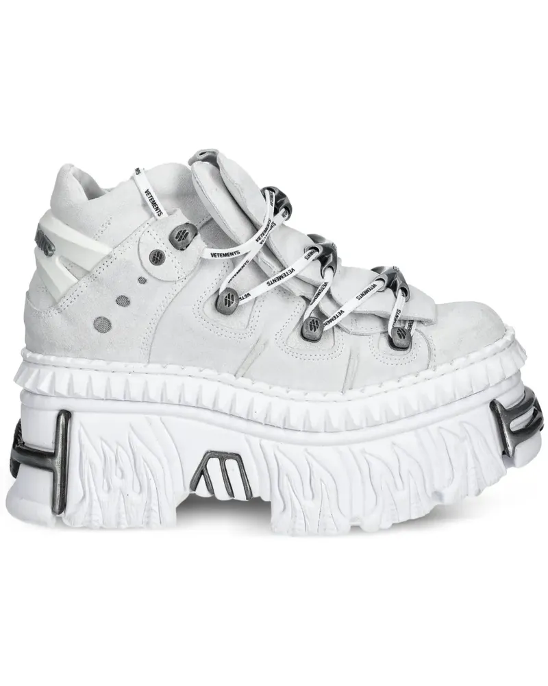 VETEMENTS x New Rock Plateau-Sneakers - Weiß Weiß