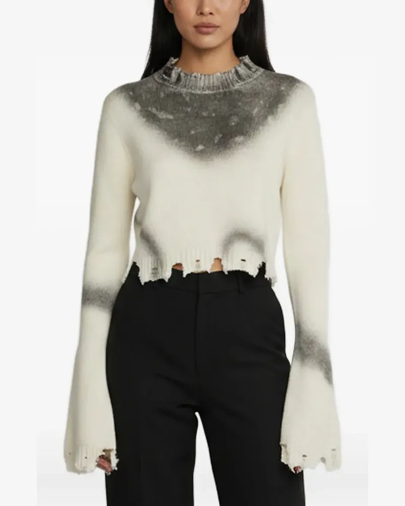 ATTICO Pullover im Distressed-Look - Nude Nude