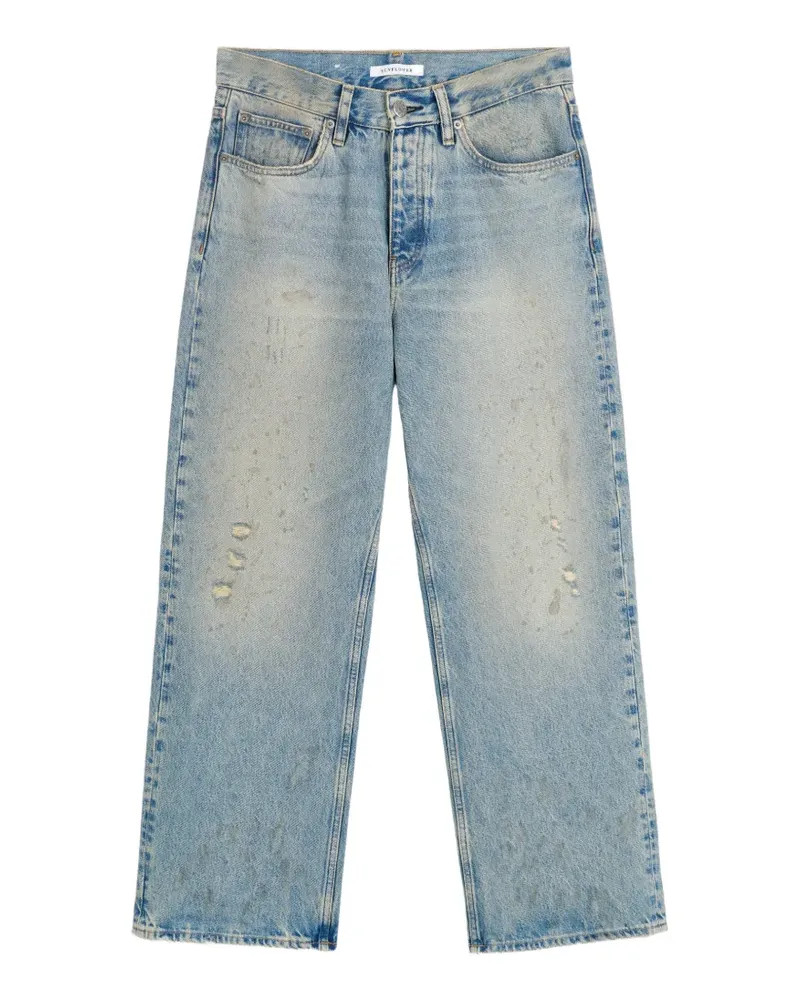 Sunflower paint-splatter distressed jeans - Blau Blau