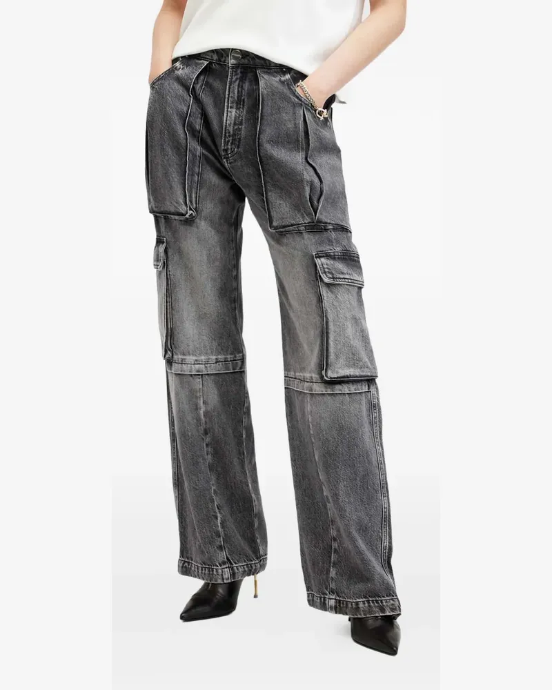 AllSaints Echo cargo jeans - Schwarz Schwarz