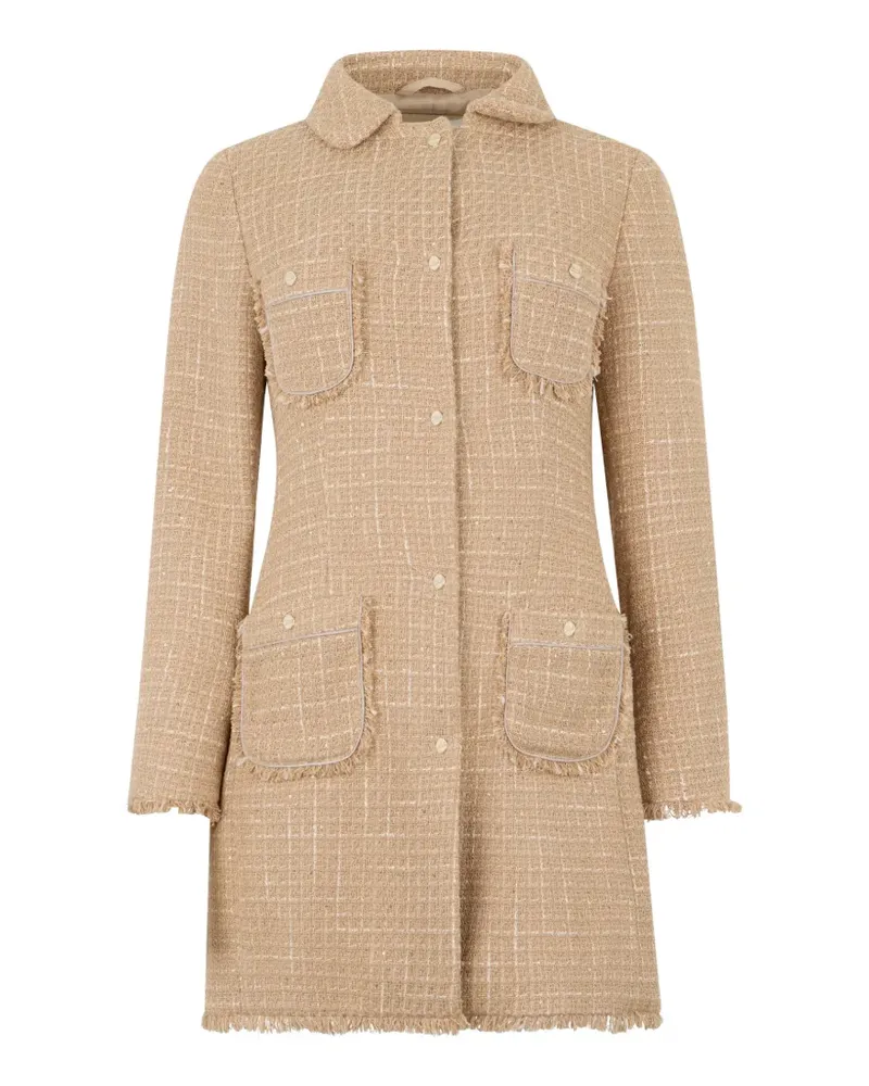 Herno fringed pocket coat - Nude Nude