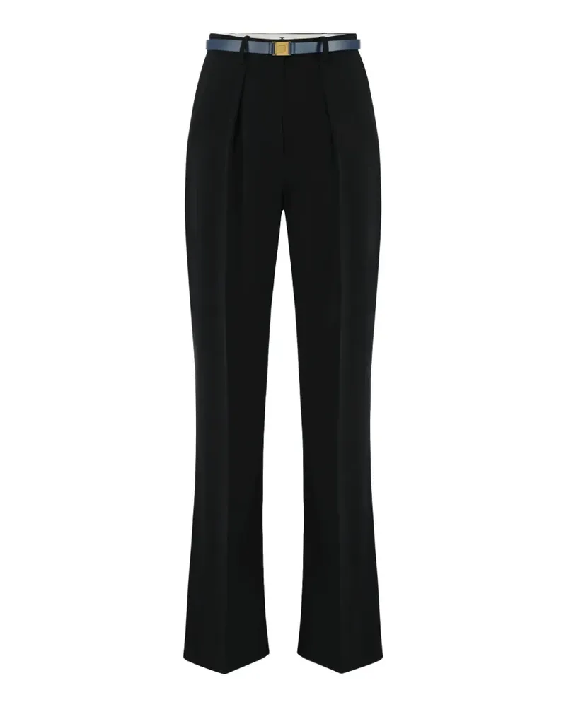 Elisabetta Franchi Wide-Leg-Hose mit Gürtel - Schwarz Schwarz