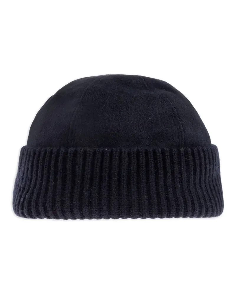 Giorgio Armani Gerippte Beanie - Blau Blau