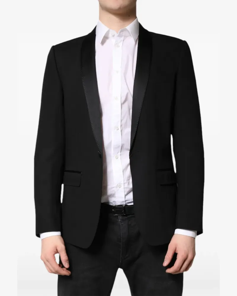 Dolce & Gabbana Einreihiges Martini Sakko - Schwarz Schwarz