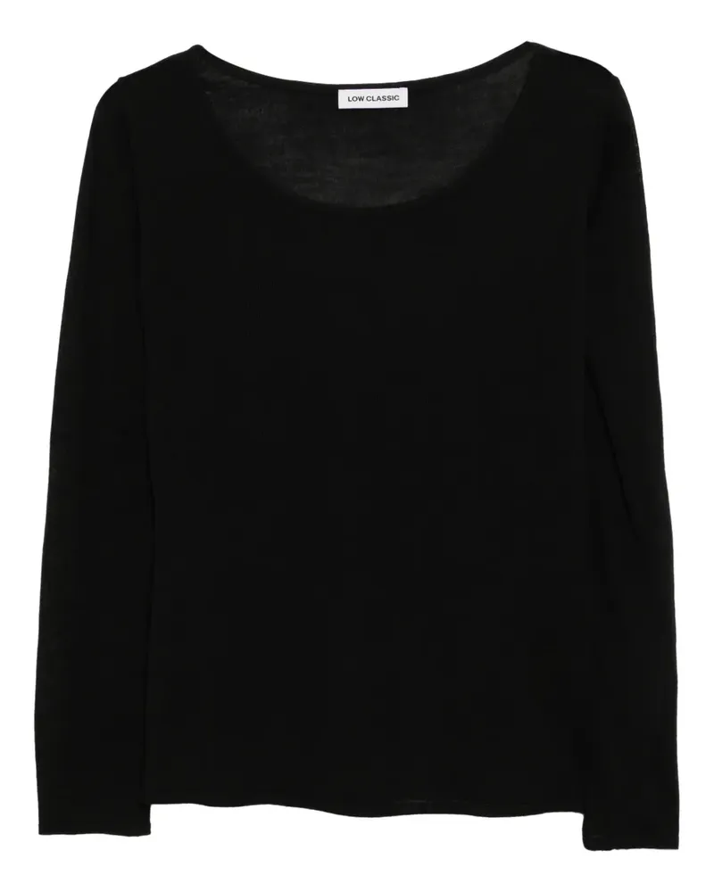 LOW CLASSIC Strickoberteil mit Rundhalsausschnitt - Schwarz Schwarz