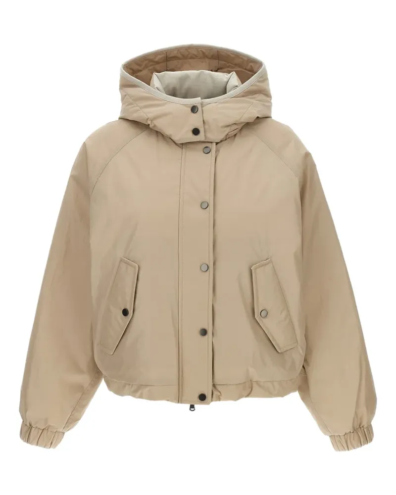 Brunello Cucinelli Bomberjacke mit Reißverschluss - Nude Nude