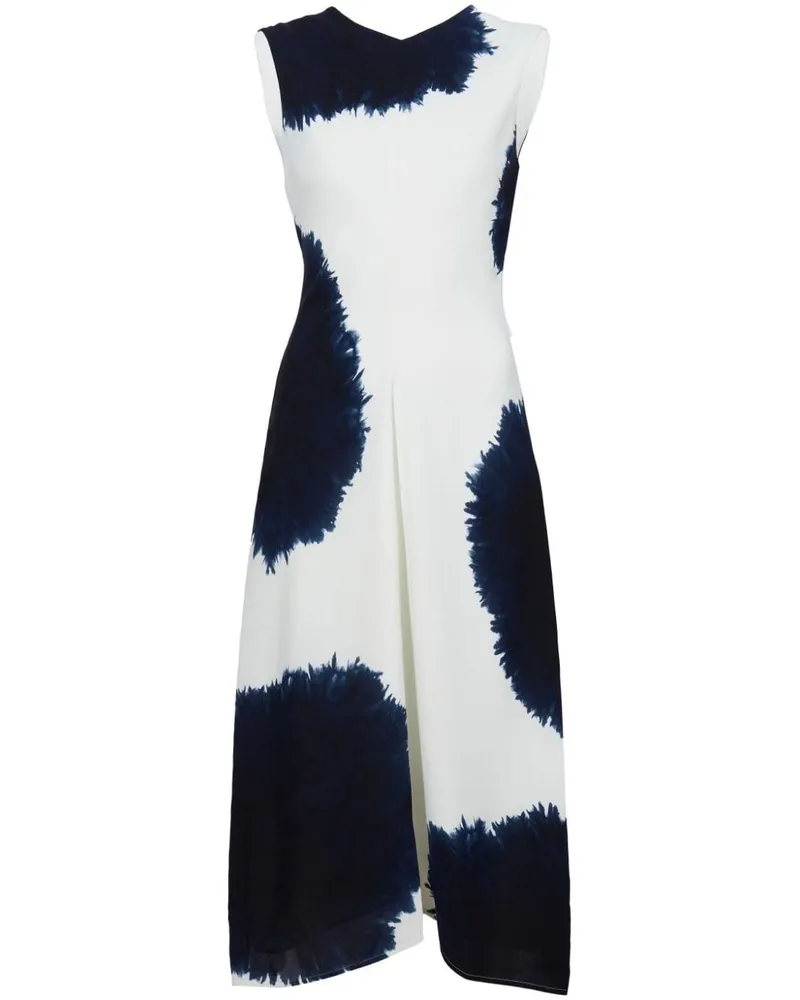 Proenza Schouler Ella Kreppkleid mit abstraktem Print - Weiß Weiß