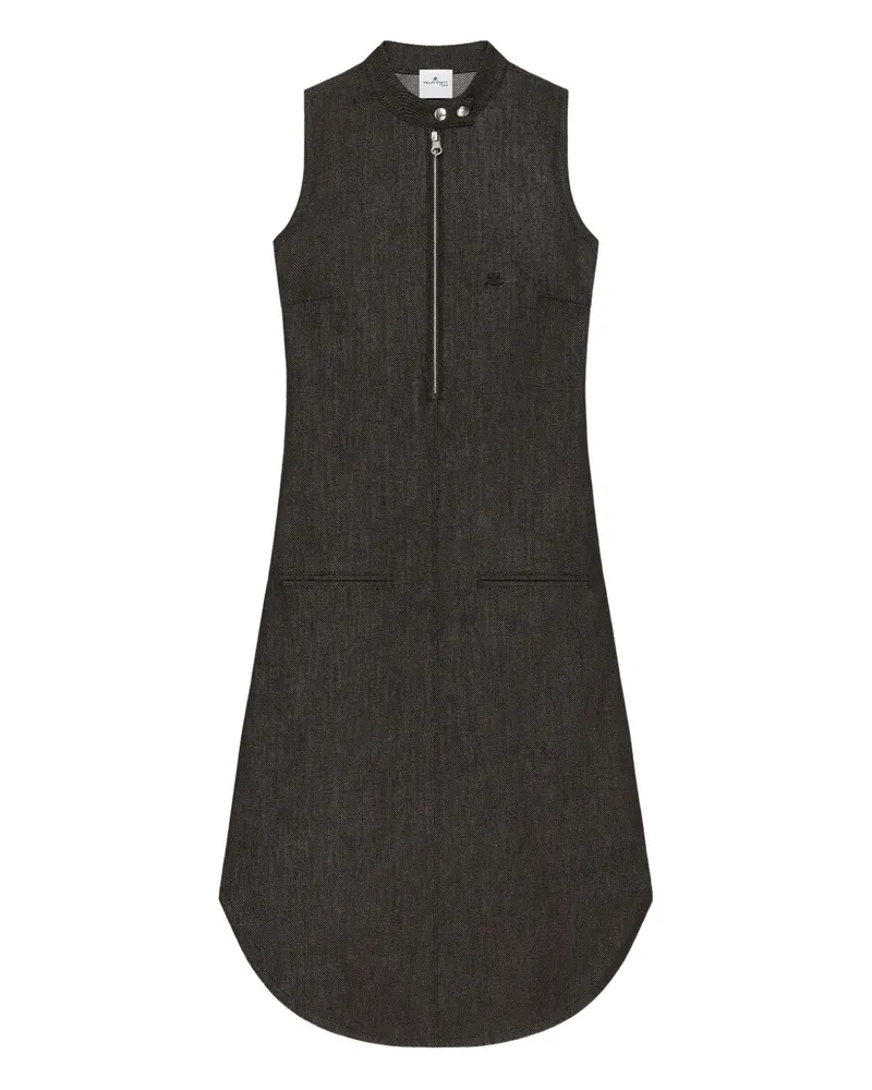 Courrèges Ärmelloses Kleid mit Reißverschluss - Grau Grau