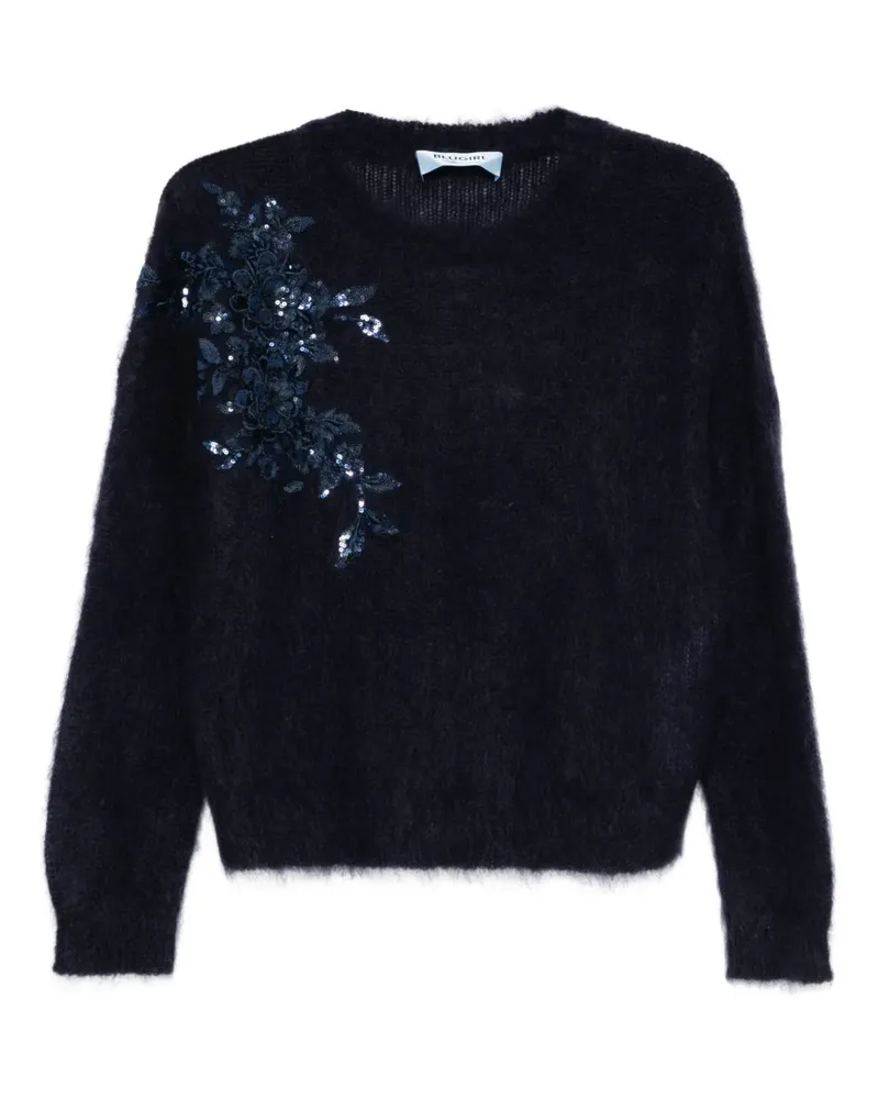 Blumarine Pullover mit Pailletten - Blau Blau