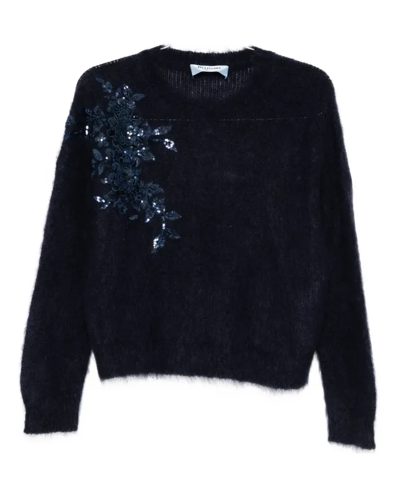Blumarine Pullover mit Pailletten - Blau Blau