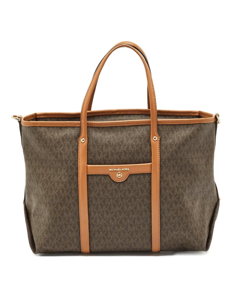 Michael Kors logo-pattern tote bag - Braun Braun