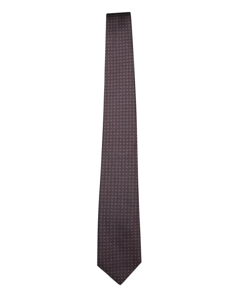 Canali Geometrisch gemusterte Krawatte - Braun Braun