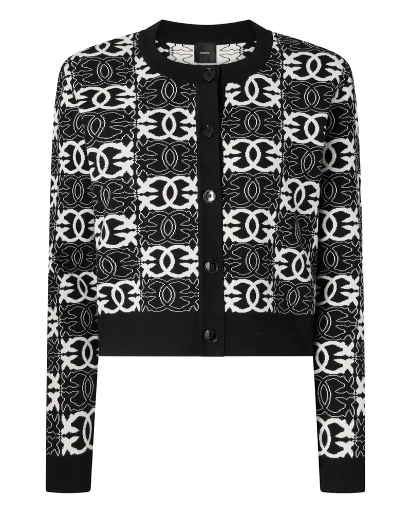 Pinko Gemusterter Cardigan - Schwarz Schwarz