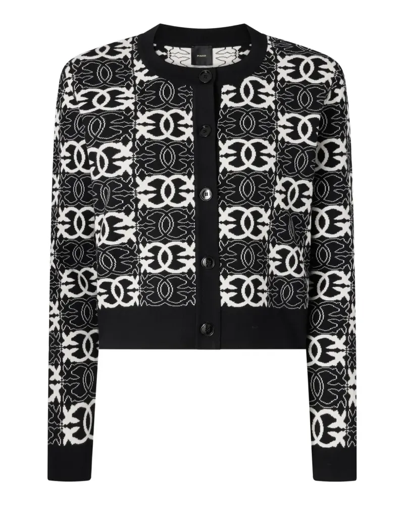 Pinko Gemusterter Cardigan - Schwarz Schwarz