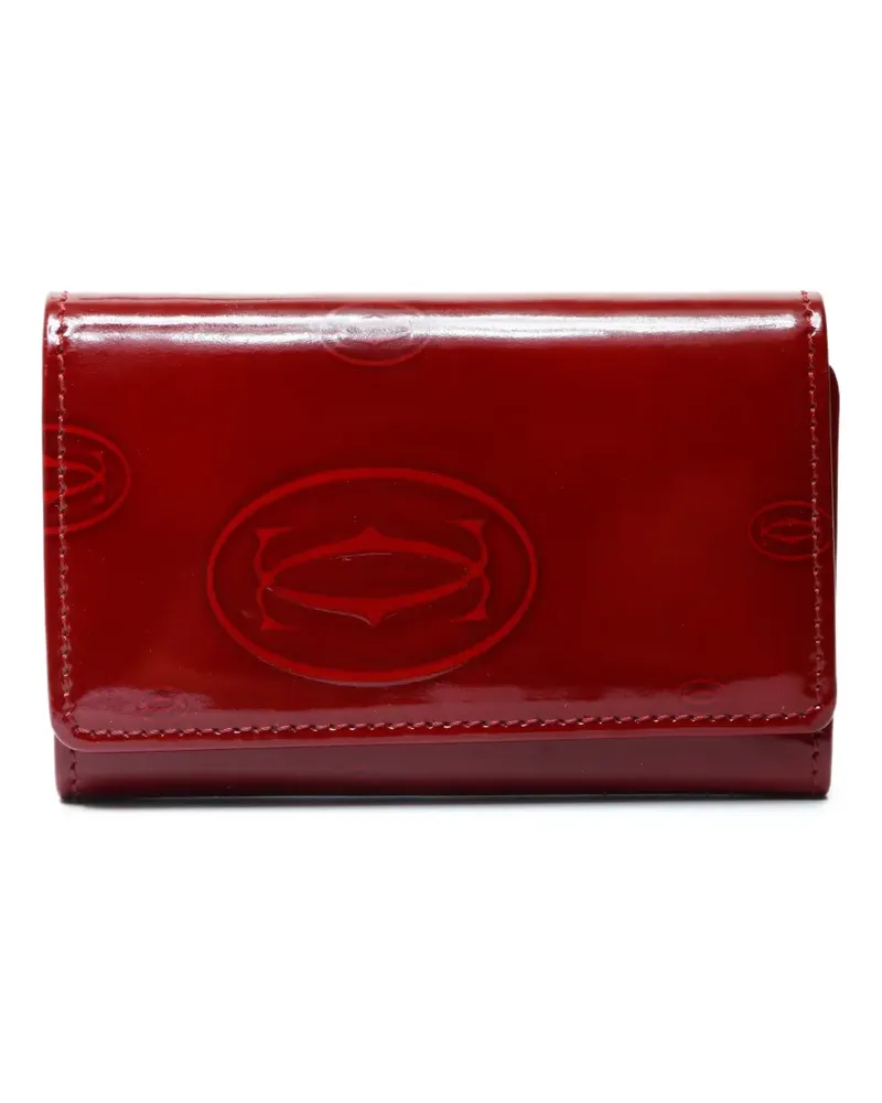 Cartier 2000s Happy Birthday Schlüsseletui mit Prägung - Rot Rot