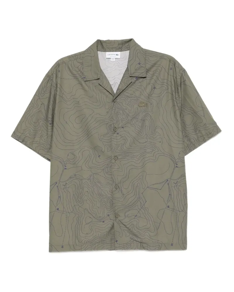 Lacoste Hemd mit Logo-Stickerei - Grün Grün