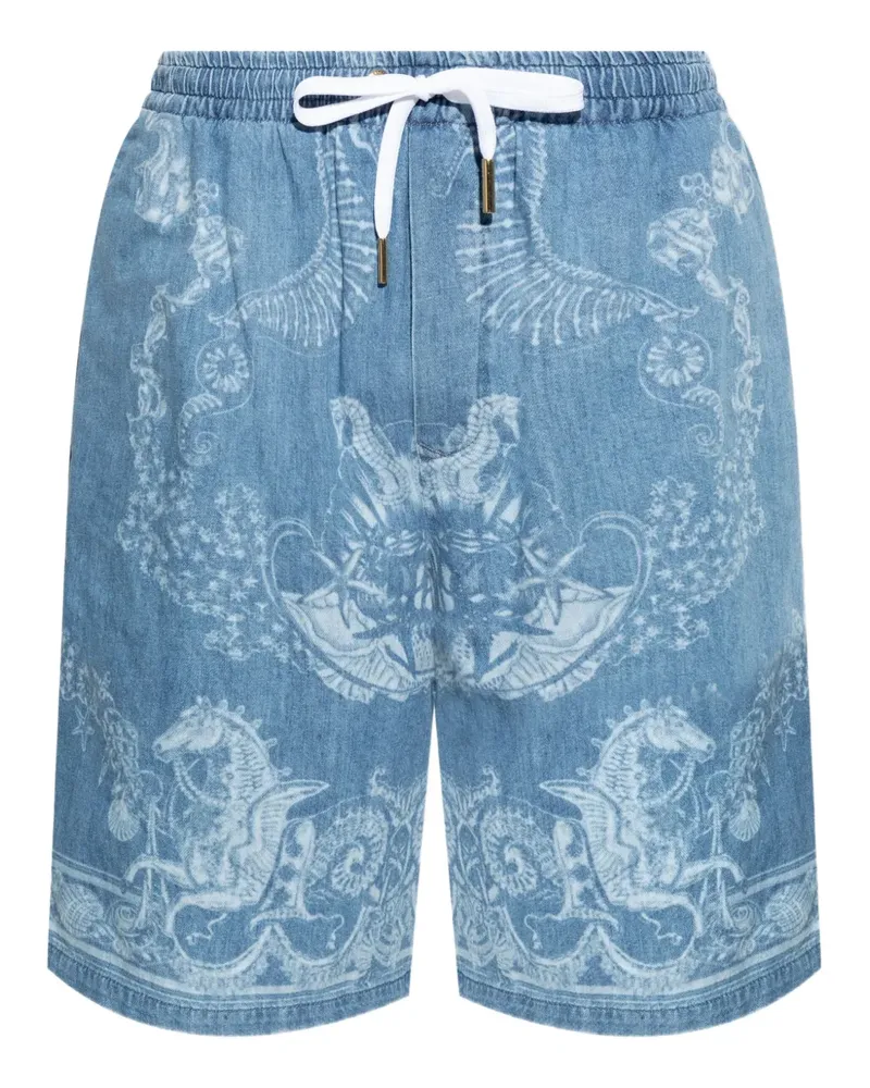 Versace Barocco Sea Jeans-Shorts - Blau Blau