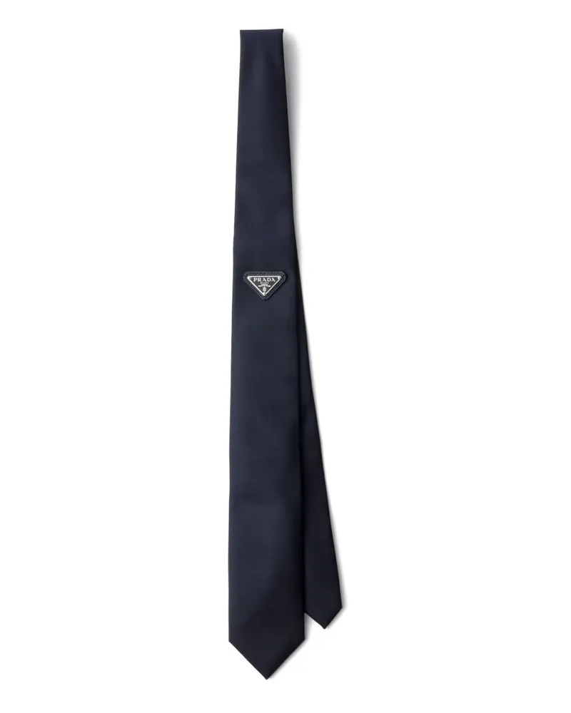 Prada Krawatte mit Triangel-Logo - Blau Blau