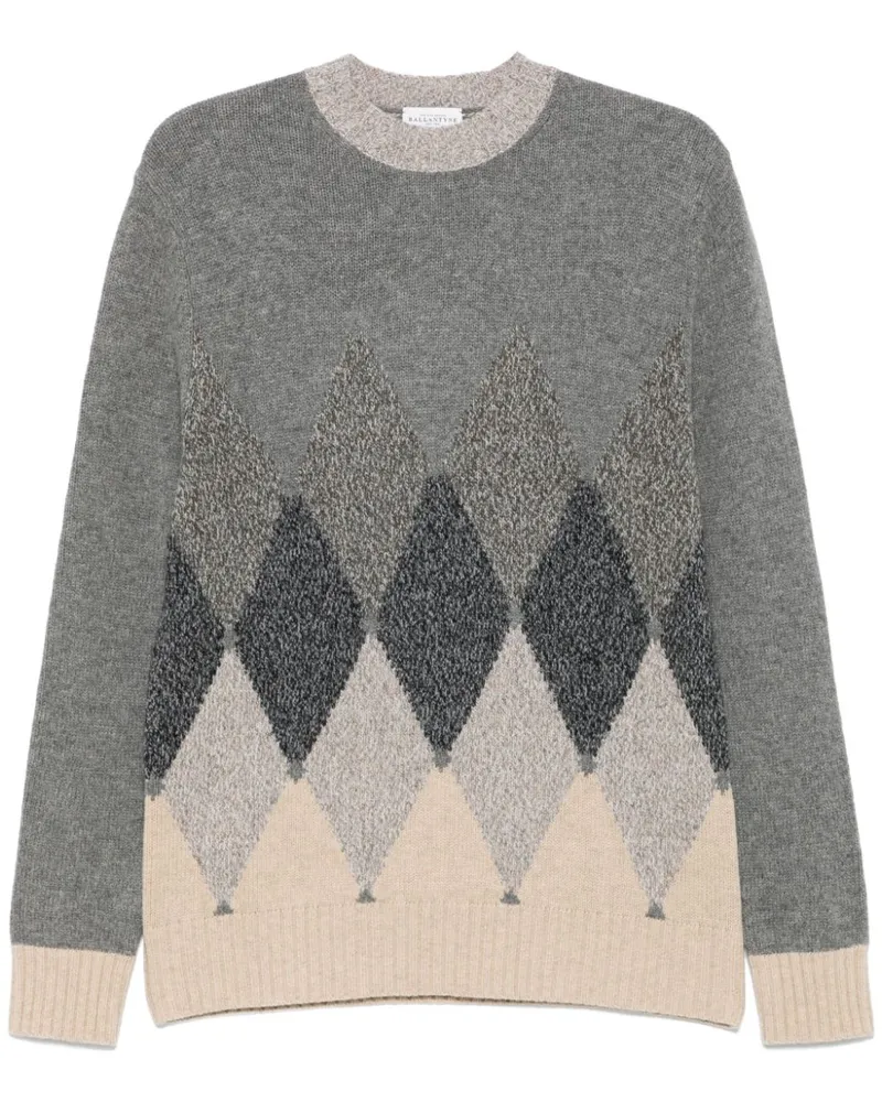 Ballantyne Pullover mit Argyle-Intarsie - Grau Grau