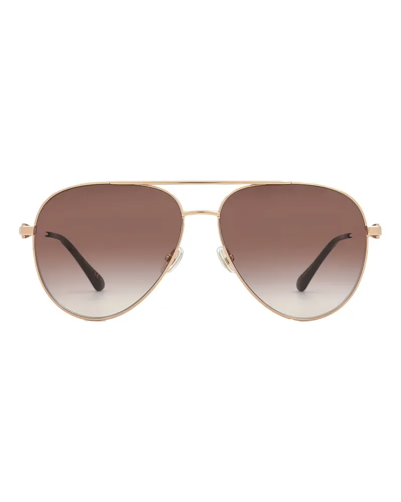 Jimmy Choo Full Rim Pilotenbrille - Gold Gold