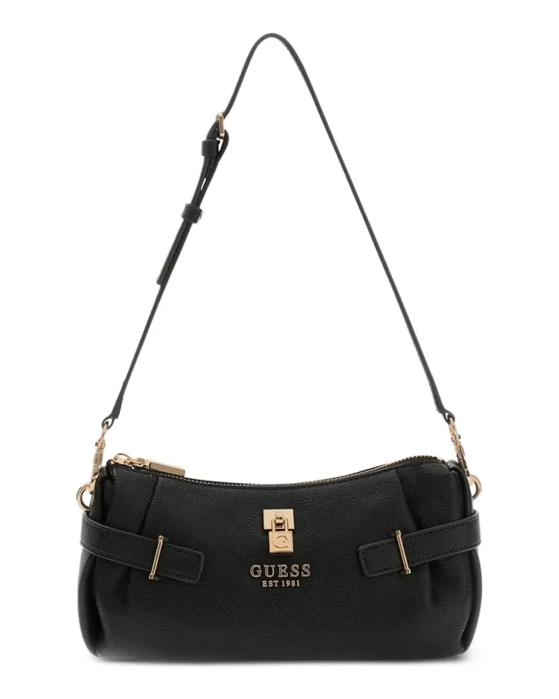 Guess Yesba Schultertasche mit Schloss - Schwarz Schwarz
