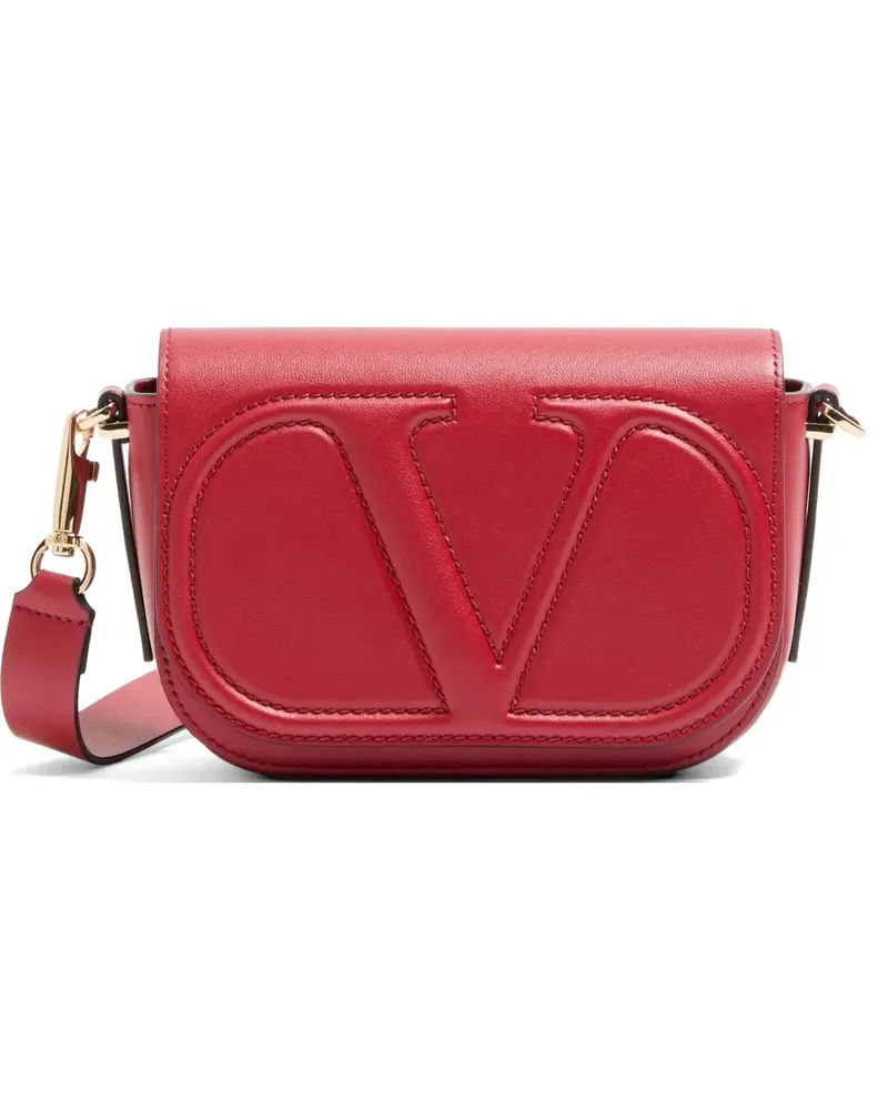 Valentino Garavani VLogo Walk kleine Umhängetasche aus Kalbsleder - Rot Rot