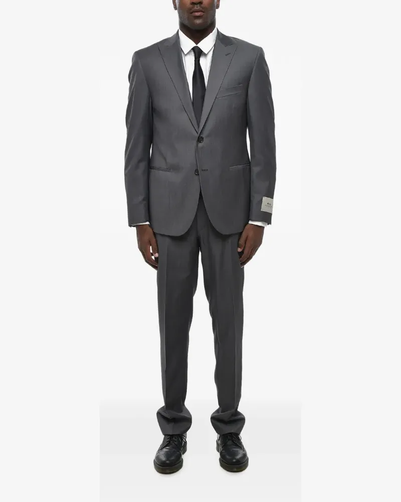 Corneliani peak-lapel virgin-wool suit - Grau Grau