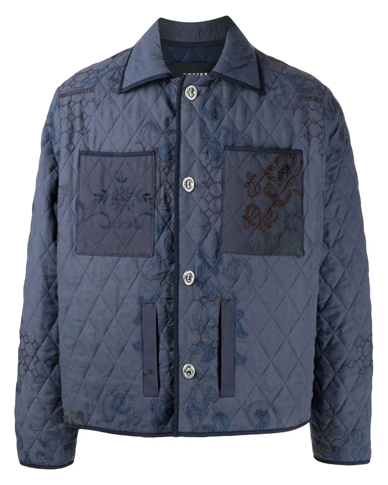 BOTTER Jacke mit Blumenstickerei - Blau Blau