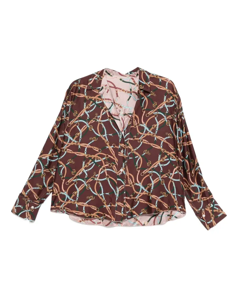 Robert Friedman Hemd mit Ketten-Print - Rosa Rosa