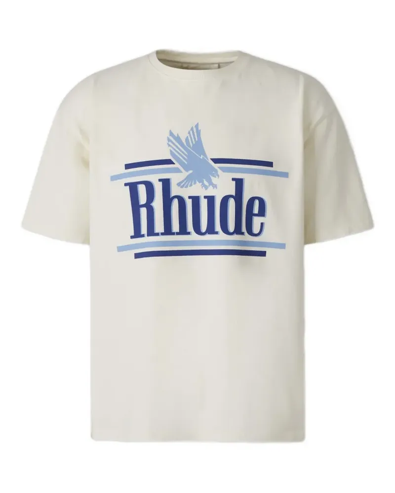 RHUDE logo-print cotton T-shirt - Weiß Weiß