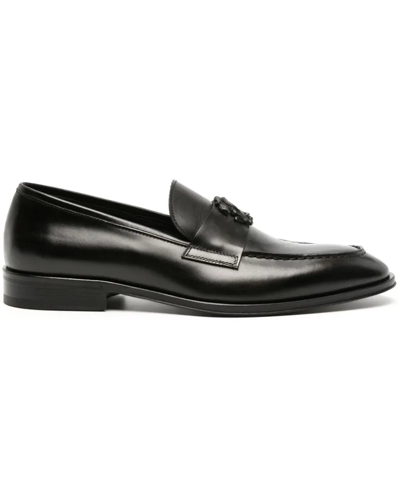 Roberto Cavalli Loafer mit Monogramm-Schild Schwarz