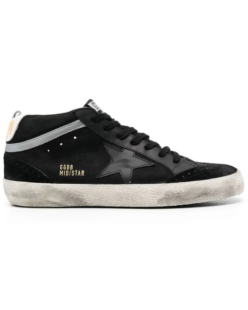 Golden Goose Mid-Star High-Top-Sneakers - Schwarz Schwarz