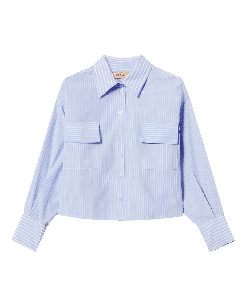 Twin-Set Gestreiftes Hemd - Blau Blau