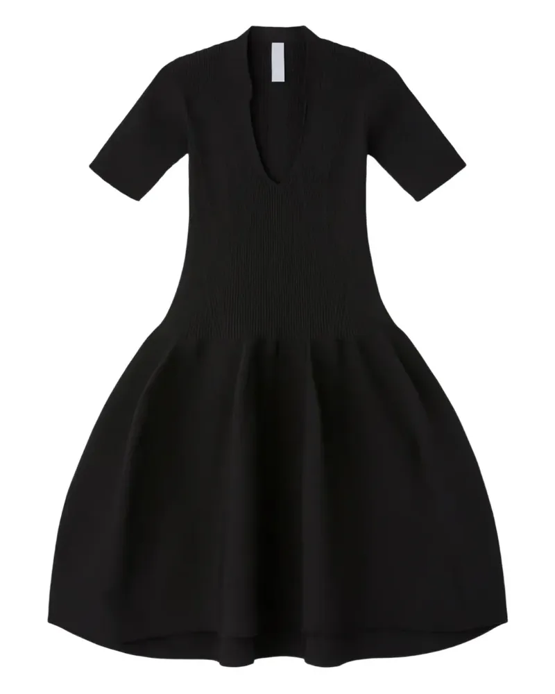 CFCL stand-up collar dress - Schwarz Schwarz