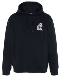 Emporio Armani Hoodie mit French Bulldog-Stickerei Blau