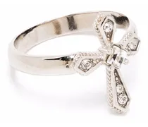 Ring mit kristallverziertem Kreuz