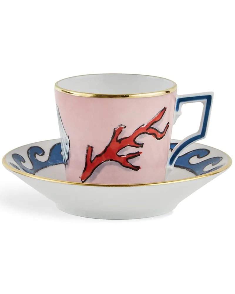 Ginori 1735 Il Viaggio di Nettuno' Kaffee-Set - Rosa Rosa