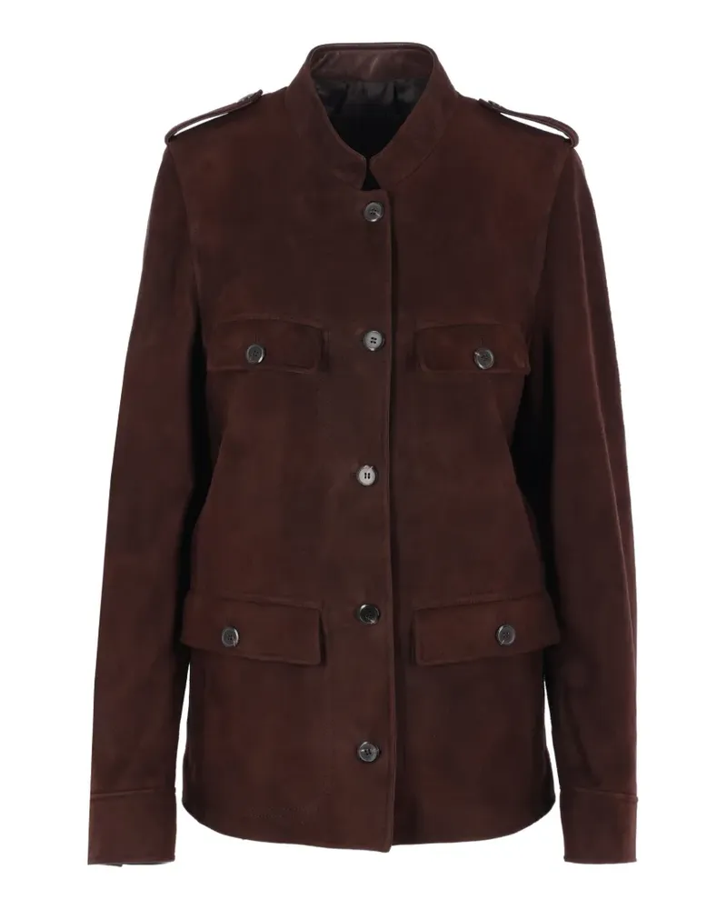Prada buttoned lambskin jacket - Braun Braun
