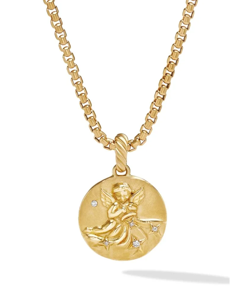 David Yurman 18kt Aquarius Gelbgoldanhänger mit Diamanten 28,7mm Gold