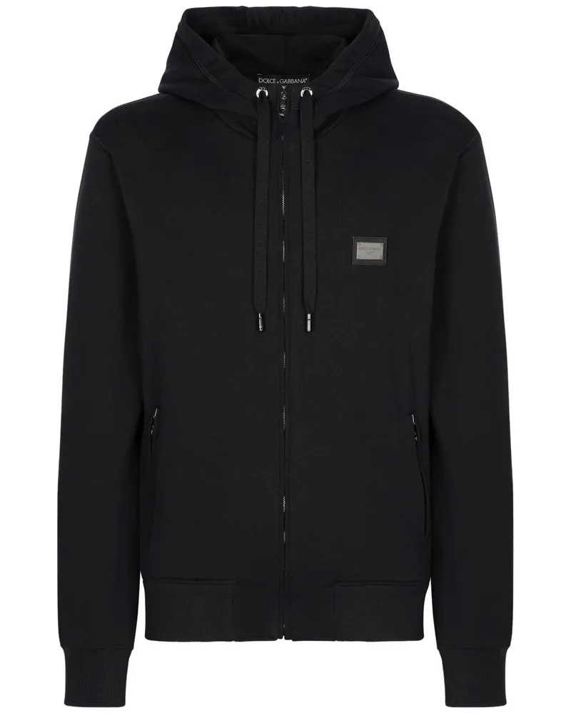 Dolce & Gabbana Hoodie mit Logo-Schild - Blau Blau