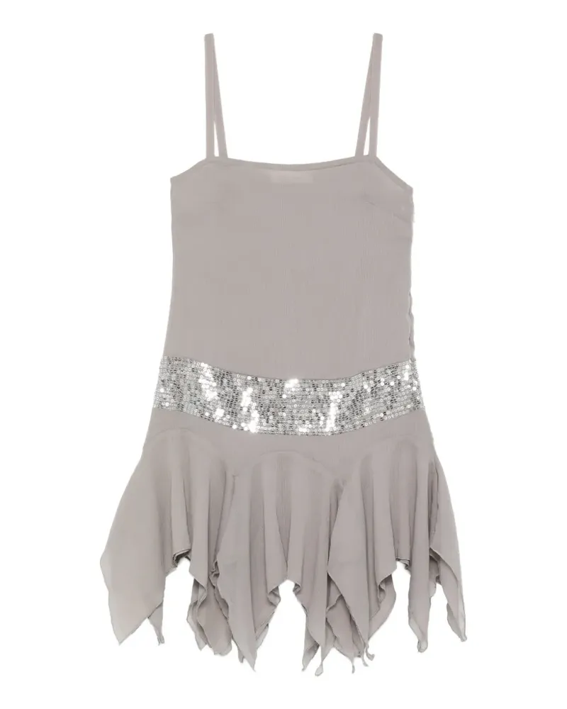 GIMAGUAS Leila sequin-embellishment mini dress - Grau Grau