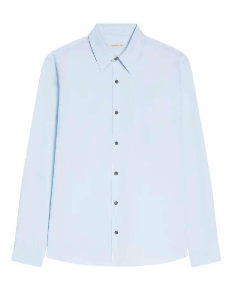 Dries van Noten Popeline-Hemd - Blau Blau