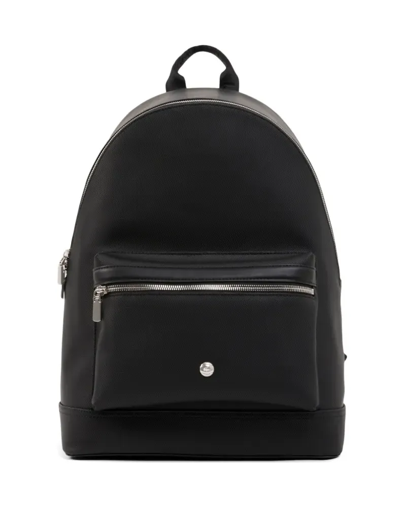 Lacoste logo-plaque zip-fastening backpack - Schwarz Schwarz