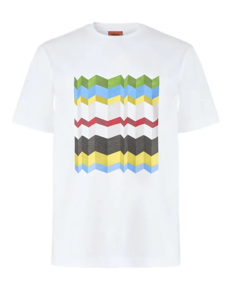 Missoni zigzag-graphic T-shirt - Weiß Weiß
