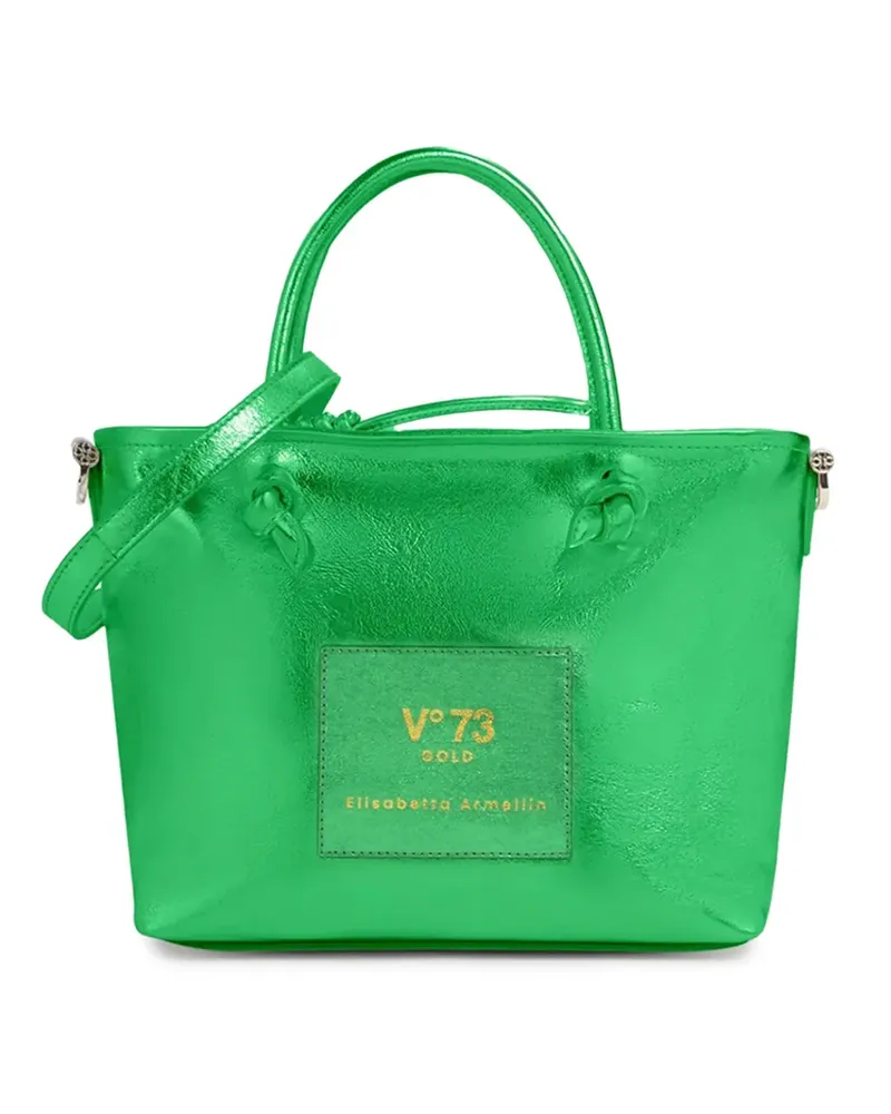 V°73 logo-patch tote bag - Grün Grün