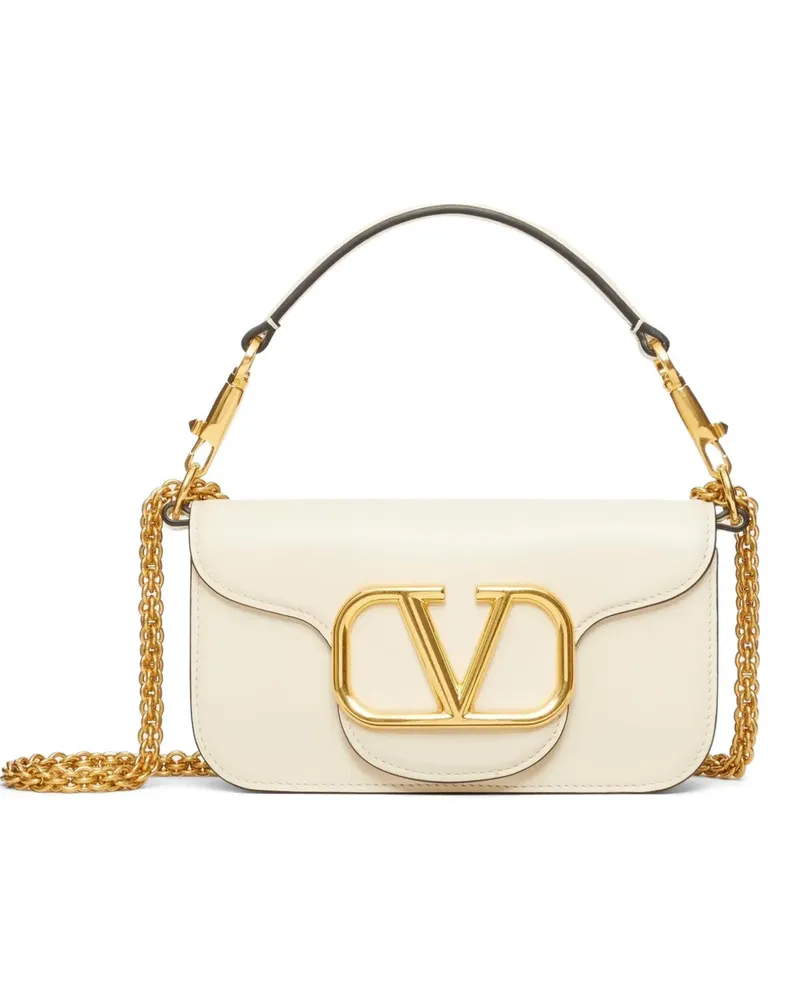 Valentino Garavani Kleine Locò Schultertasche aus Kalbsleder - Nude Nude