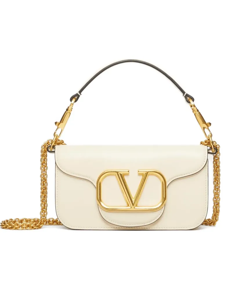 Valentino Garavani Kleine Locò Schultertasche aus Kalbsleder - Nude Nude