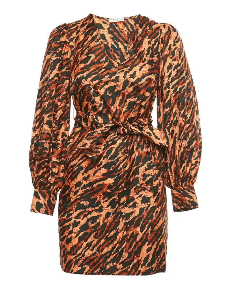 Sandro Minikleid mit Animal-Print - Braun Braun