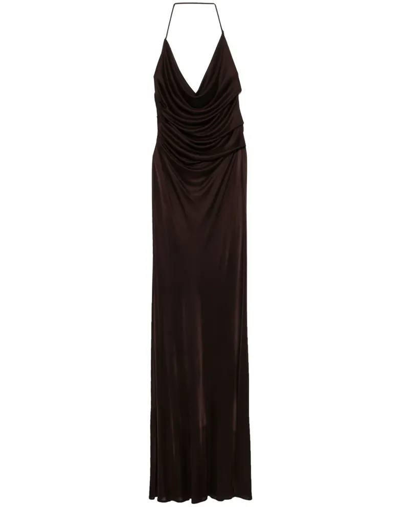 Elisabetta Franchi Rückenfreies Maxikleid - Braun Braun